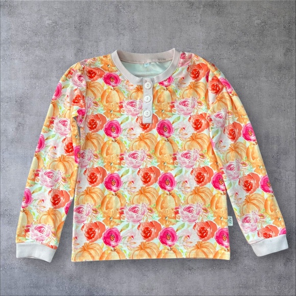 Jane + Jo Pumpkin Floral Pajamas Size 6 - Picture 2 of 12